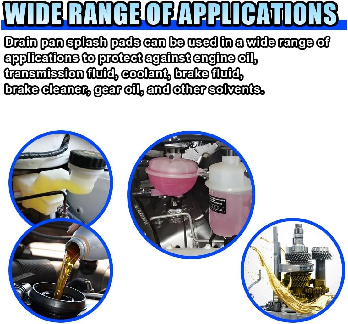 15'' Oil Drain Splash Pad, Round No Splatter Pad for Car Changing...