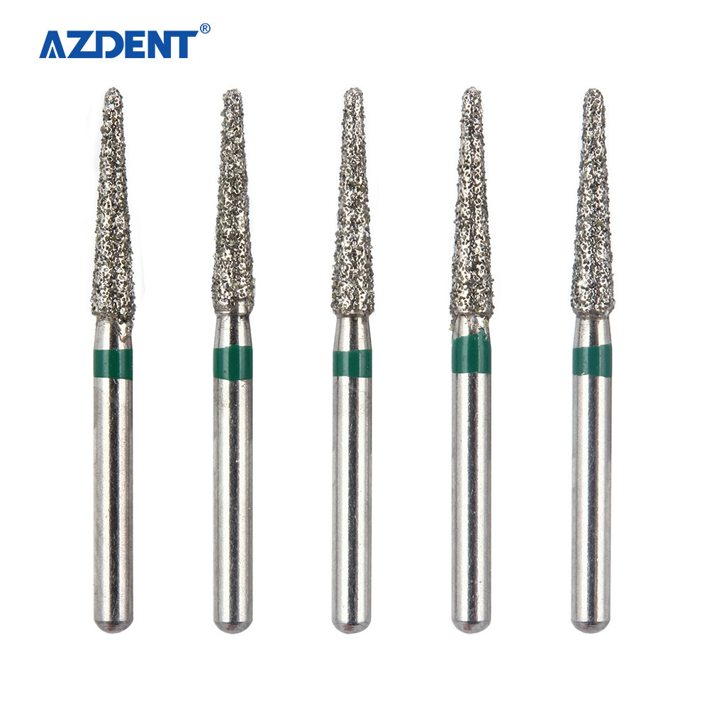 100pcs AZDENT Dental Diamond Burs For High Speed Handpiece Friction Grip 1.6mm