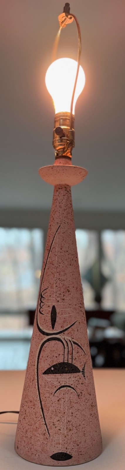 Vintage 50s MCM Fish Mobile Tye Cali Lamp Mid Century Modern Lighting Atomic Era