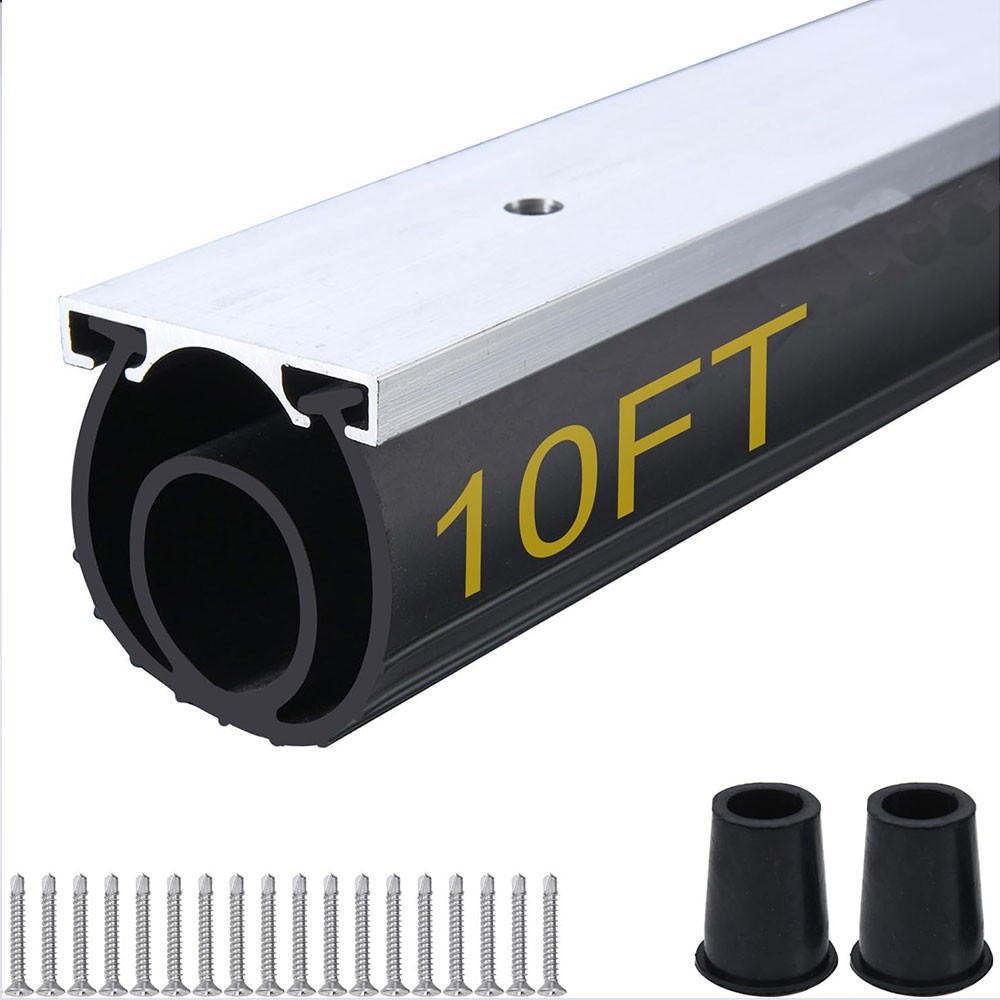10Ft 1-5/8'' Universal U+O Ring Garage Door Bottom Seal kit with Track Retainer