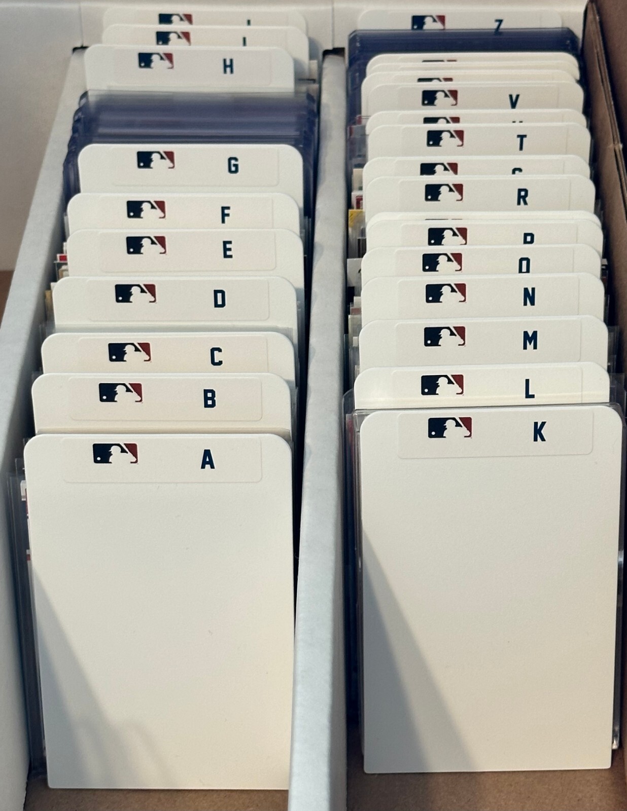 (26) TALL Sports Card Dividers with 26 FREE MLB A-Z Labels Set