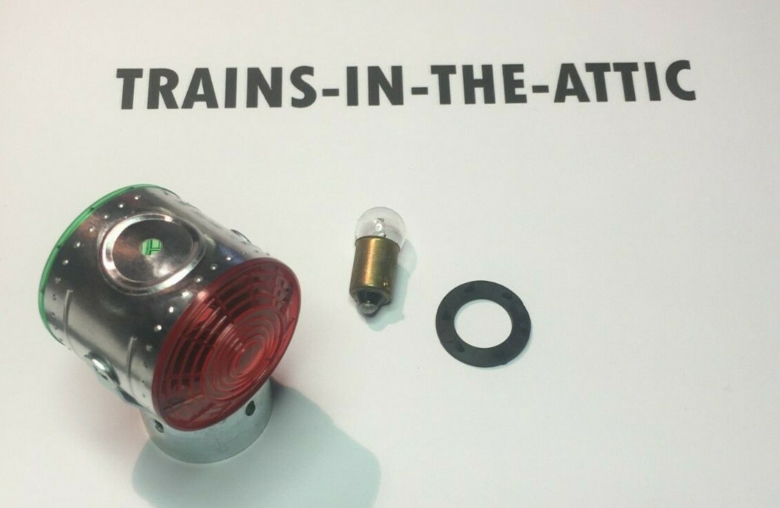 LIONEL 494 BEACON KIT BEACON BRACKET/ BEACON TOP/CORRECT BULB & DRIVE WASHER NEW