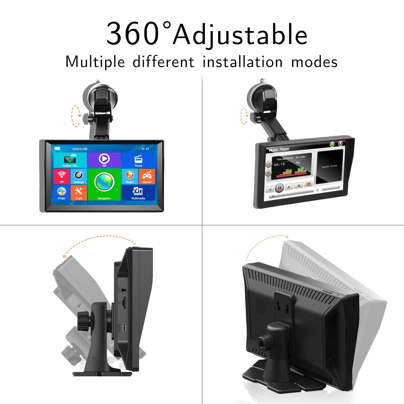 9-Inch GPS Navigator for Car Truck 2025 Offline Maps with Lifetime Free Updates