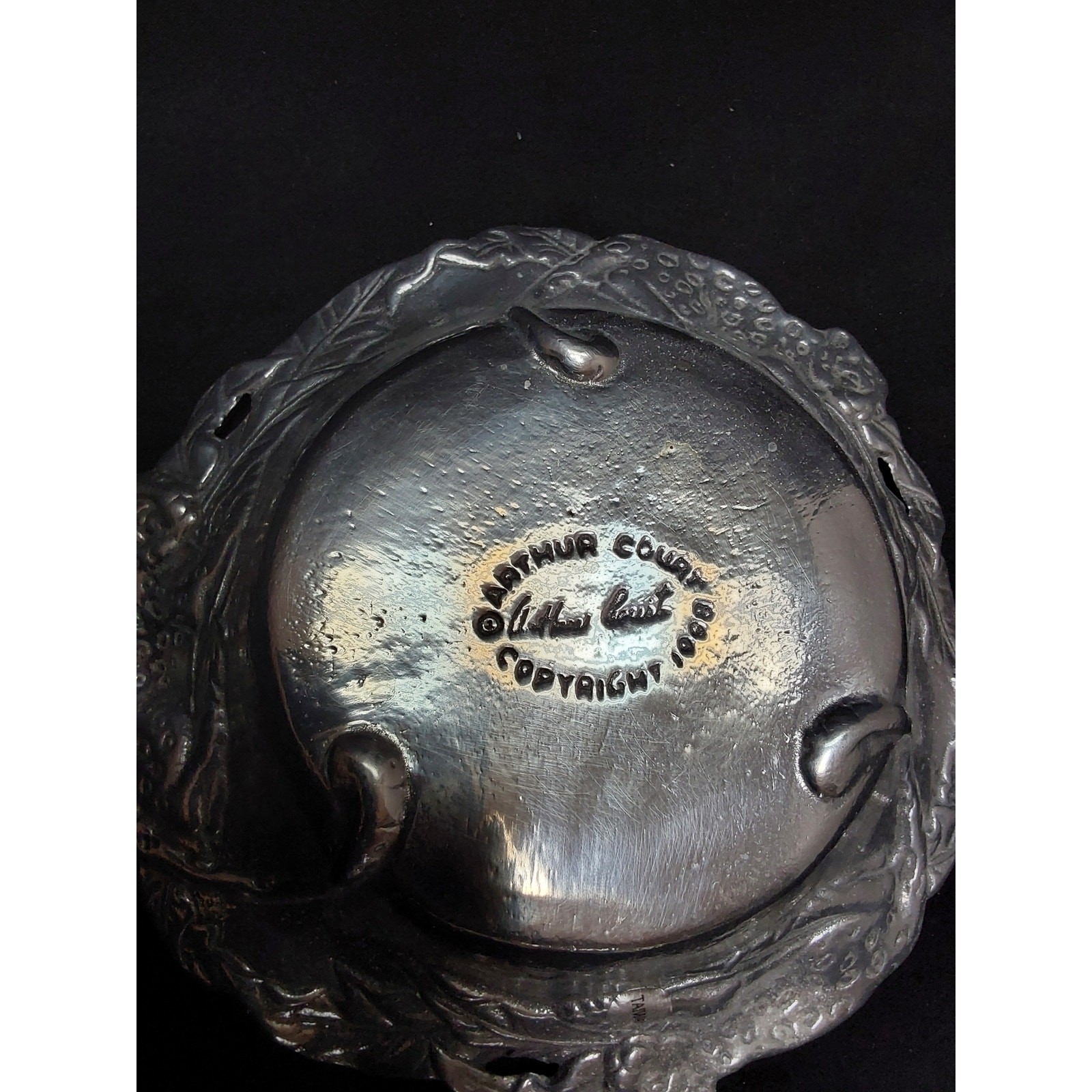 1998 Arthur Court Leopard Cheetah Wine Bottle Coaster Aluminum