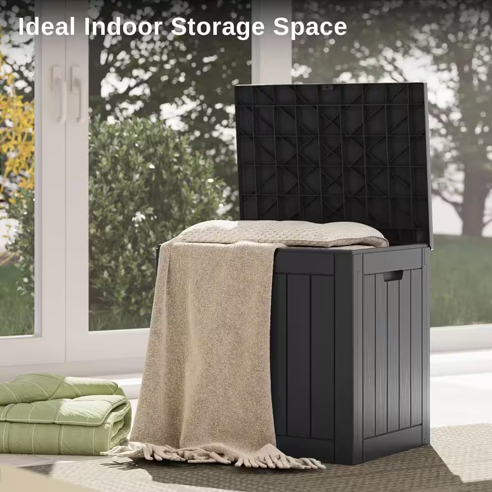 Outdoor Storage Box, 31 Gallon Deck Box, for Indoor and Outdoor Use, Gardening T