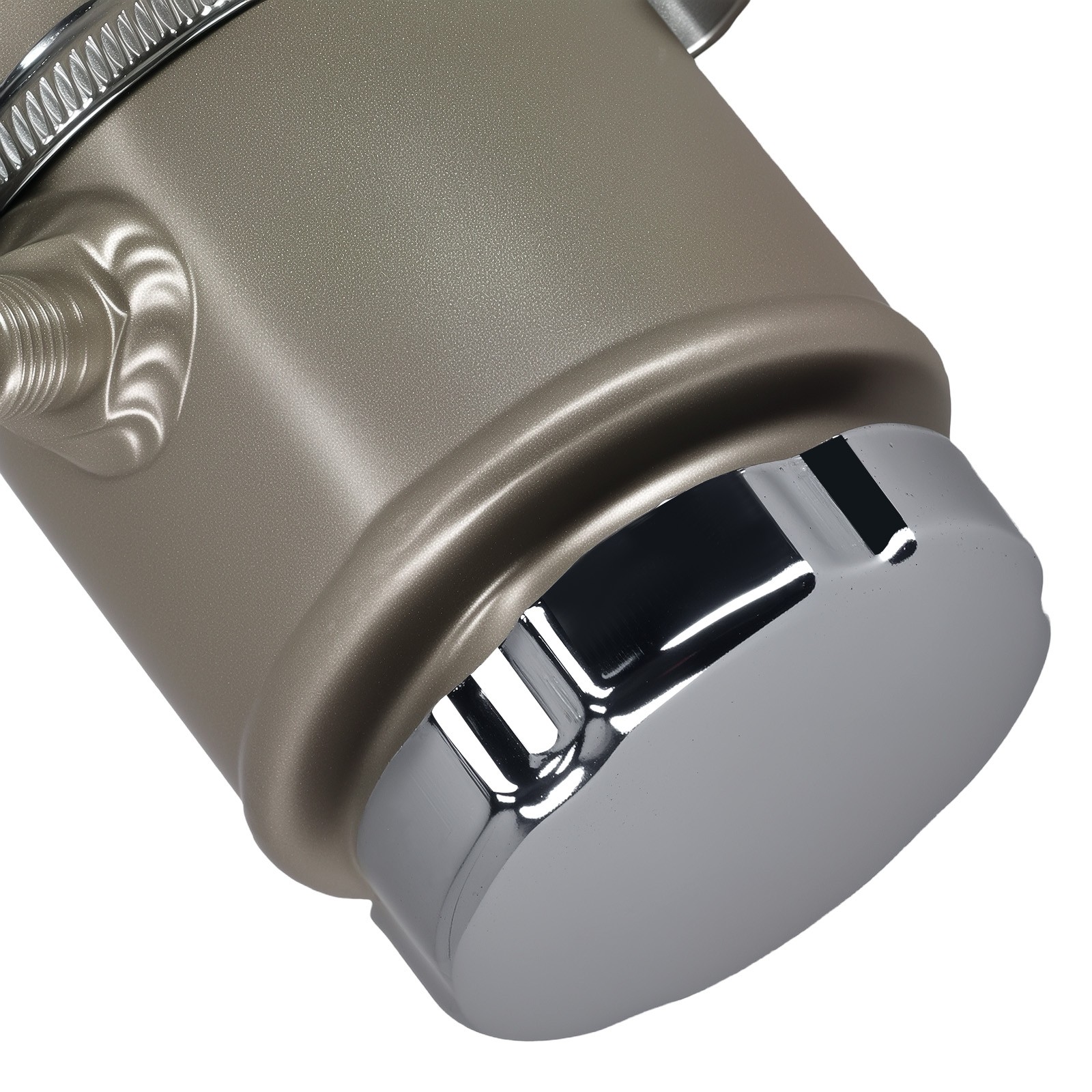 Racing Power Steering Reservoir Universal Performance Silver Aluminum Tank Kit