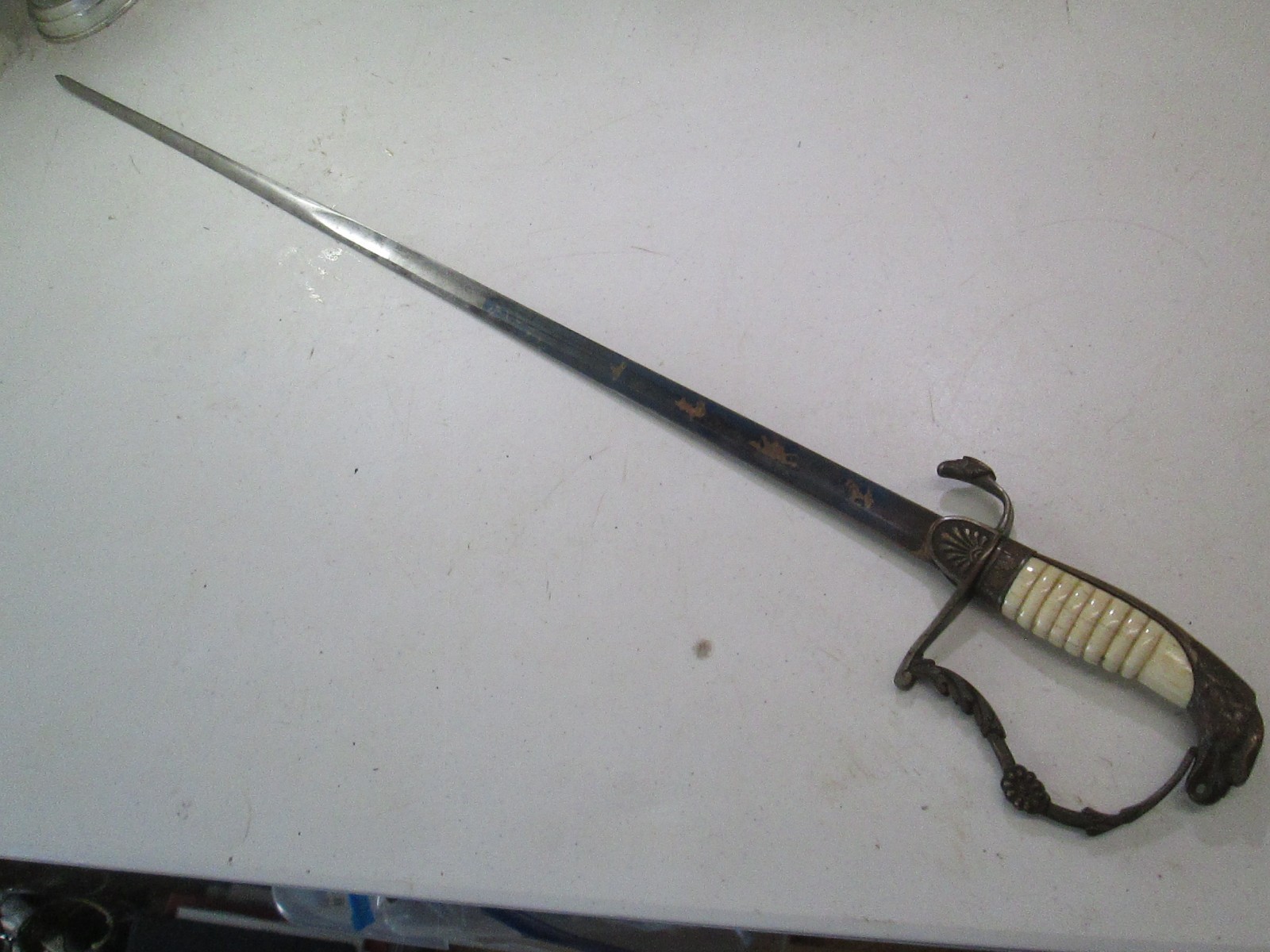 US Militia Eagle Head West Point Sword with Etched Blade