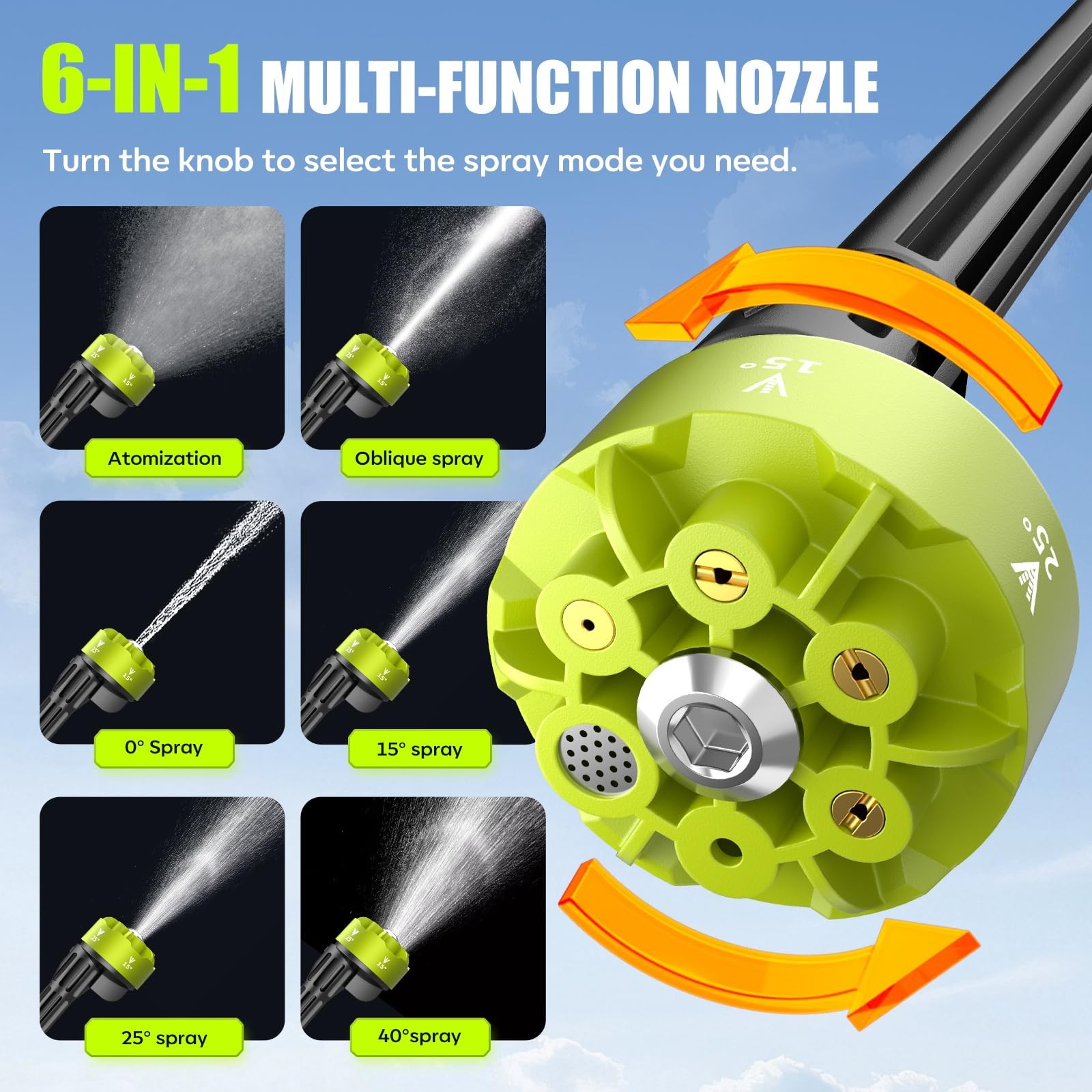 Pistola de Presión Agua 1200 PSI Cordless Car Washer with Hose