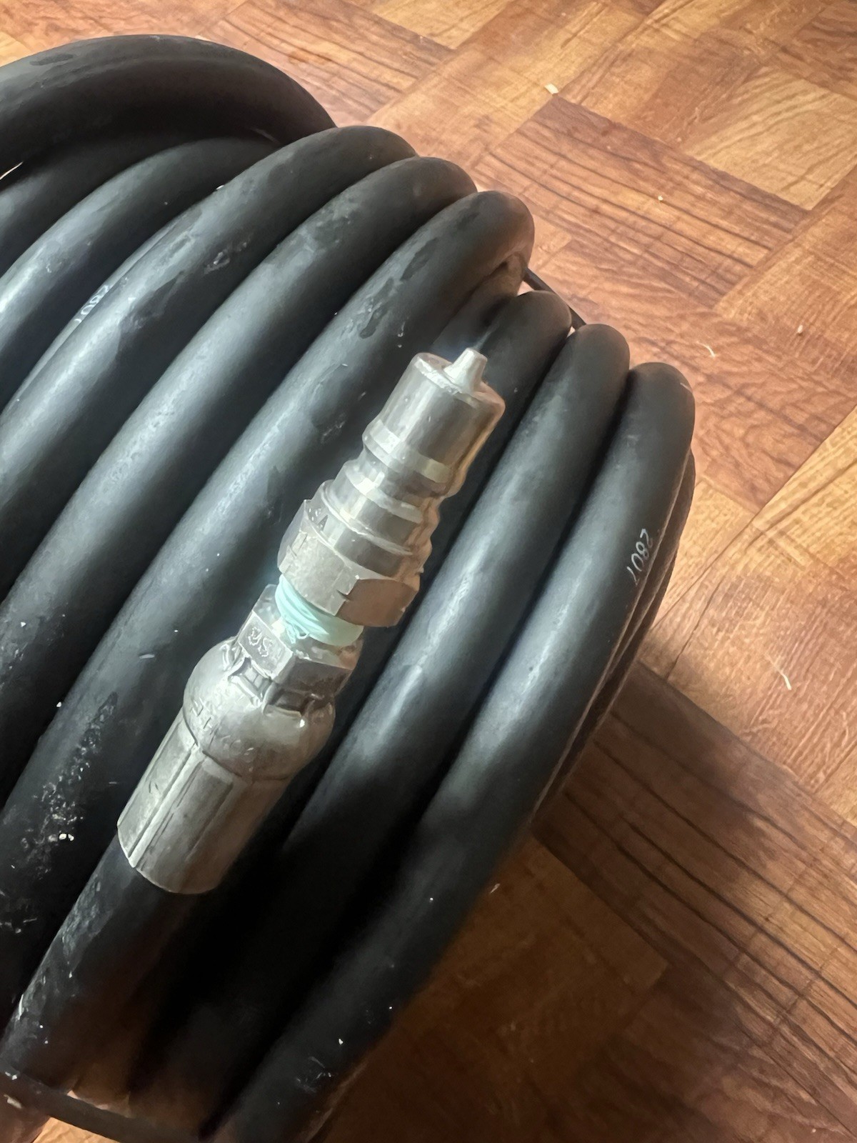 DWE 100’ Breathing Air Hose 250 PSI 3/8" w/ PARKER Quick-Connect SS Fittings NEW