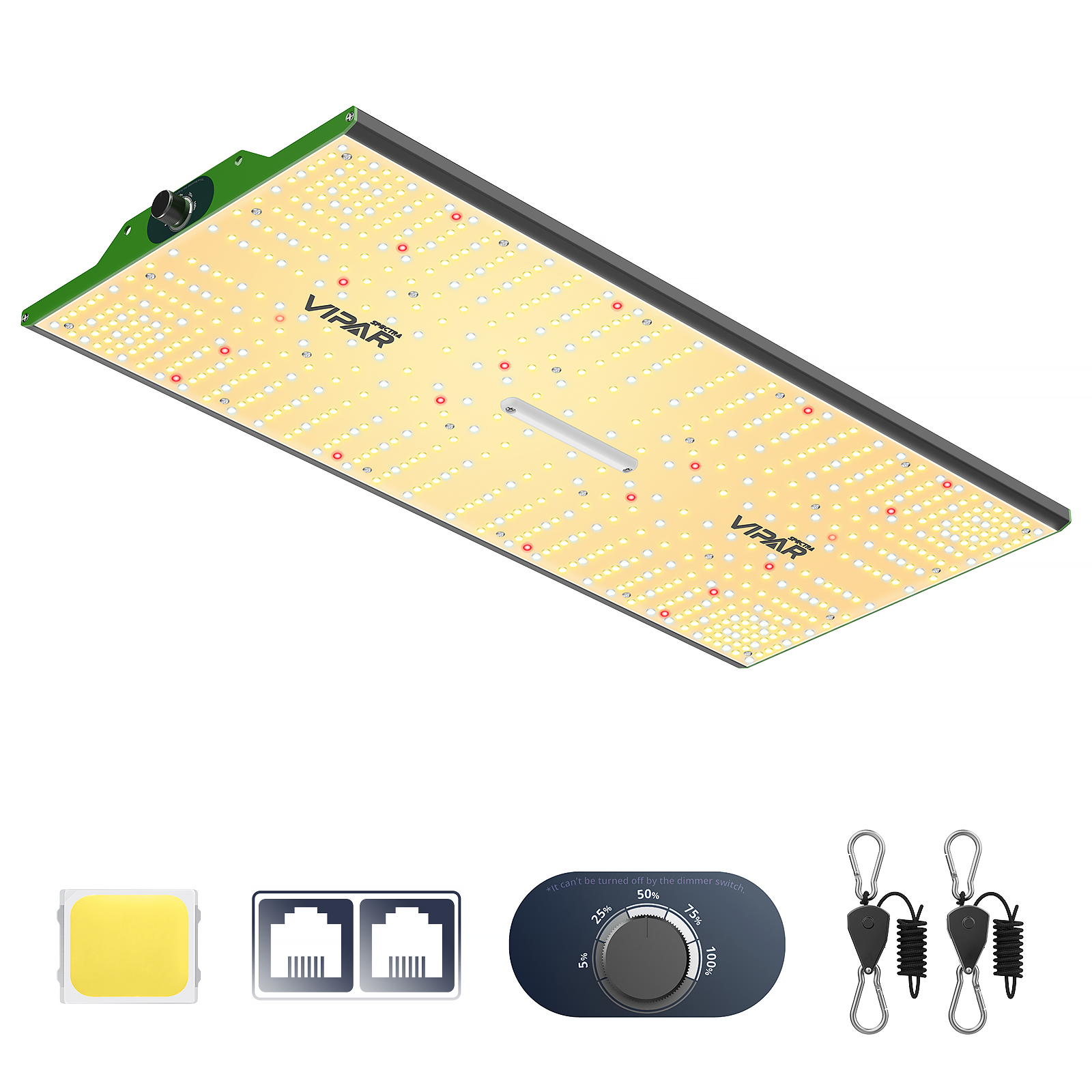 VIPARSPECTRA 1-3PCS P2000 LED Grow Lights Full Spectrum Indoor Plants Veg Flower