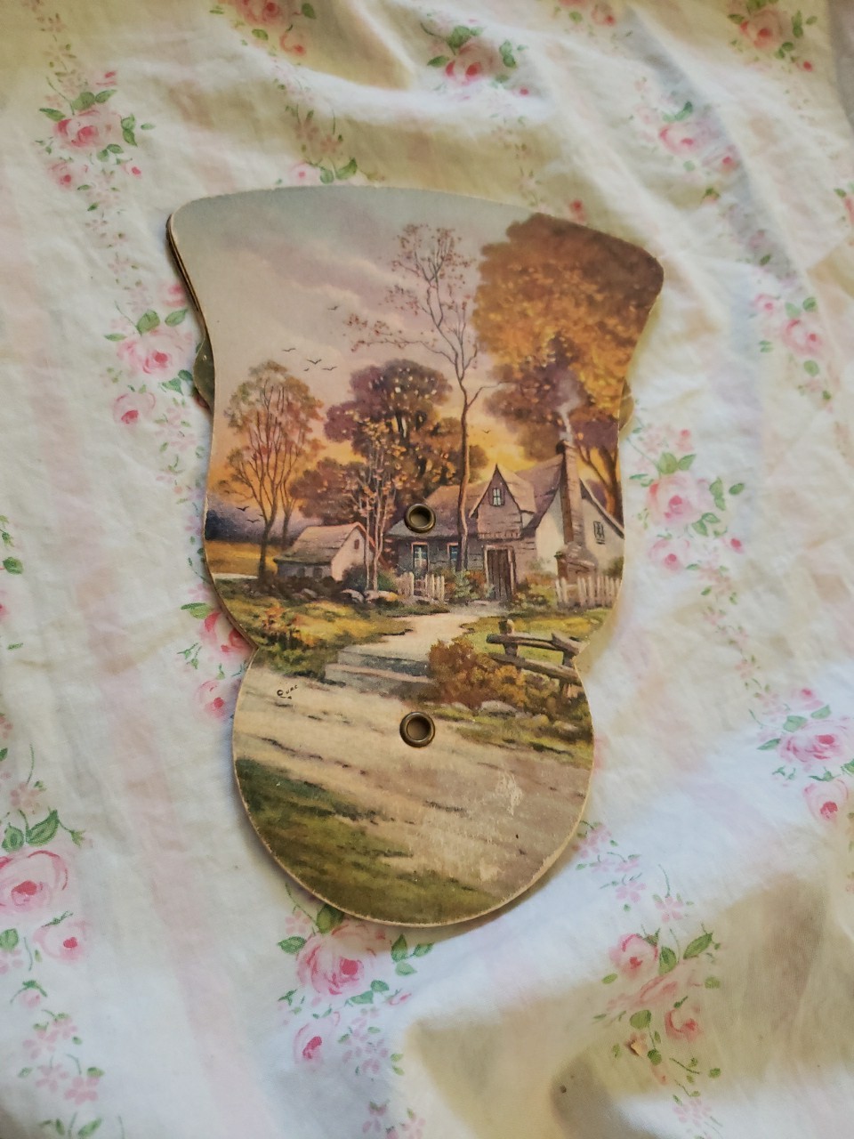 Mobilgas Giveaway Cardboard Fan, Frederick & Burke Mobil Service, Coon Valley WI