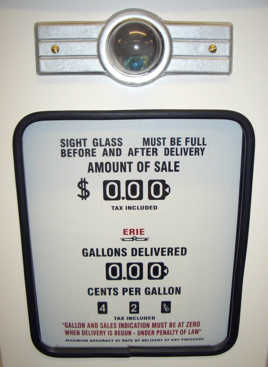 NEW REPLICA ESSO GAS PUMP - ANTIQUE OIL REPRODUCTION (WHITE & BLUE) FREE SHIP*