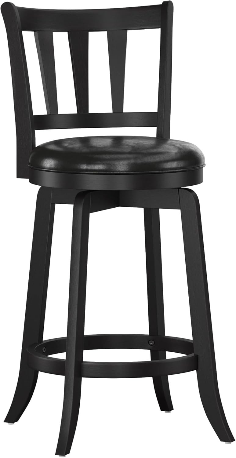 Hillsdale Presque Isle Swivel Stool, Counter Height, Black, Black,Counter Height