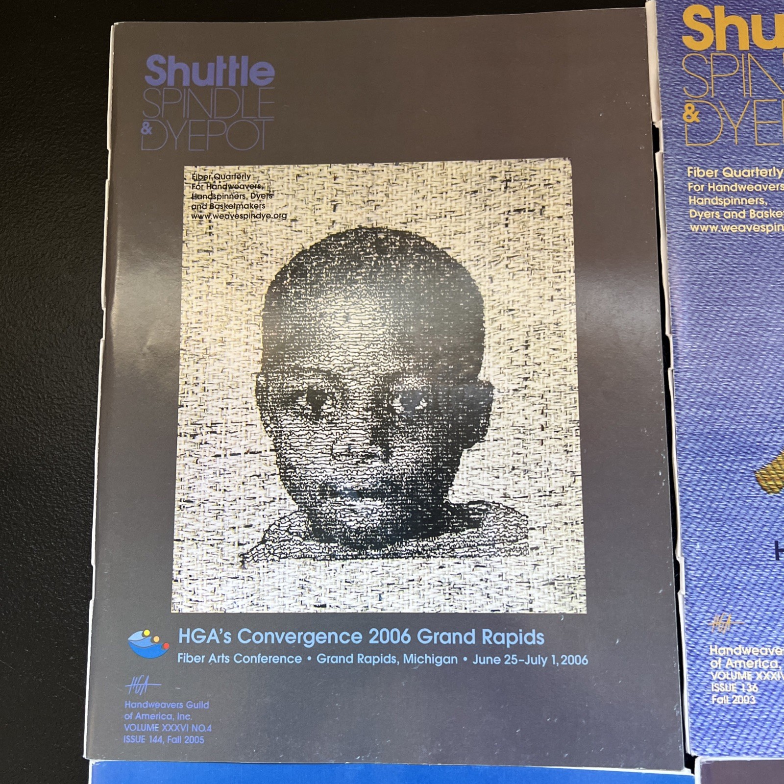 Lot Of 6 Vintage Shuttle Spindle & Dyepot Magazines 2001-2006 Sewing Weaving