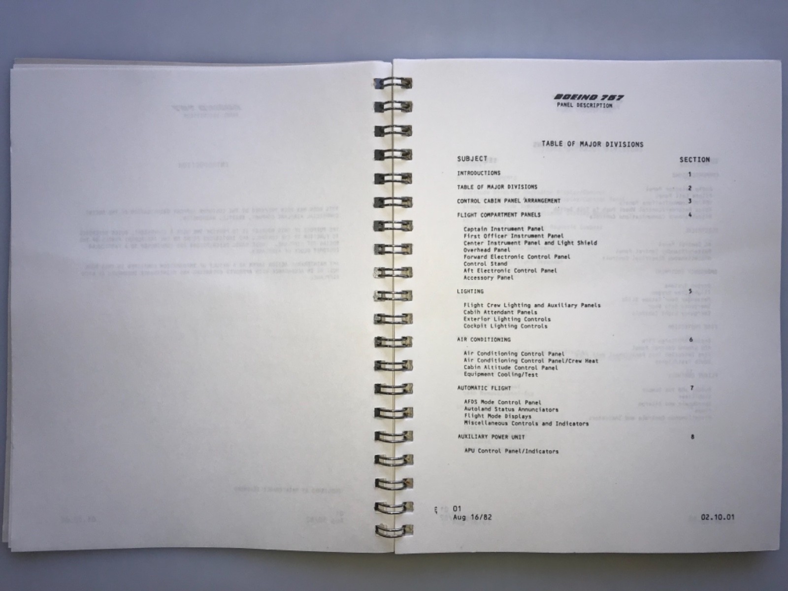 Boeing 757 Panel Description Maintenance Training Manual 1984 Airplane Book