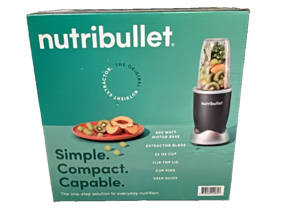 NutriBullet 600W 24 Oz Personal Blender One Cup - Gray