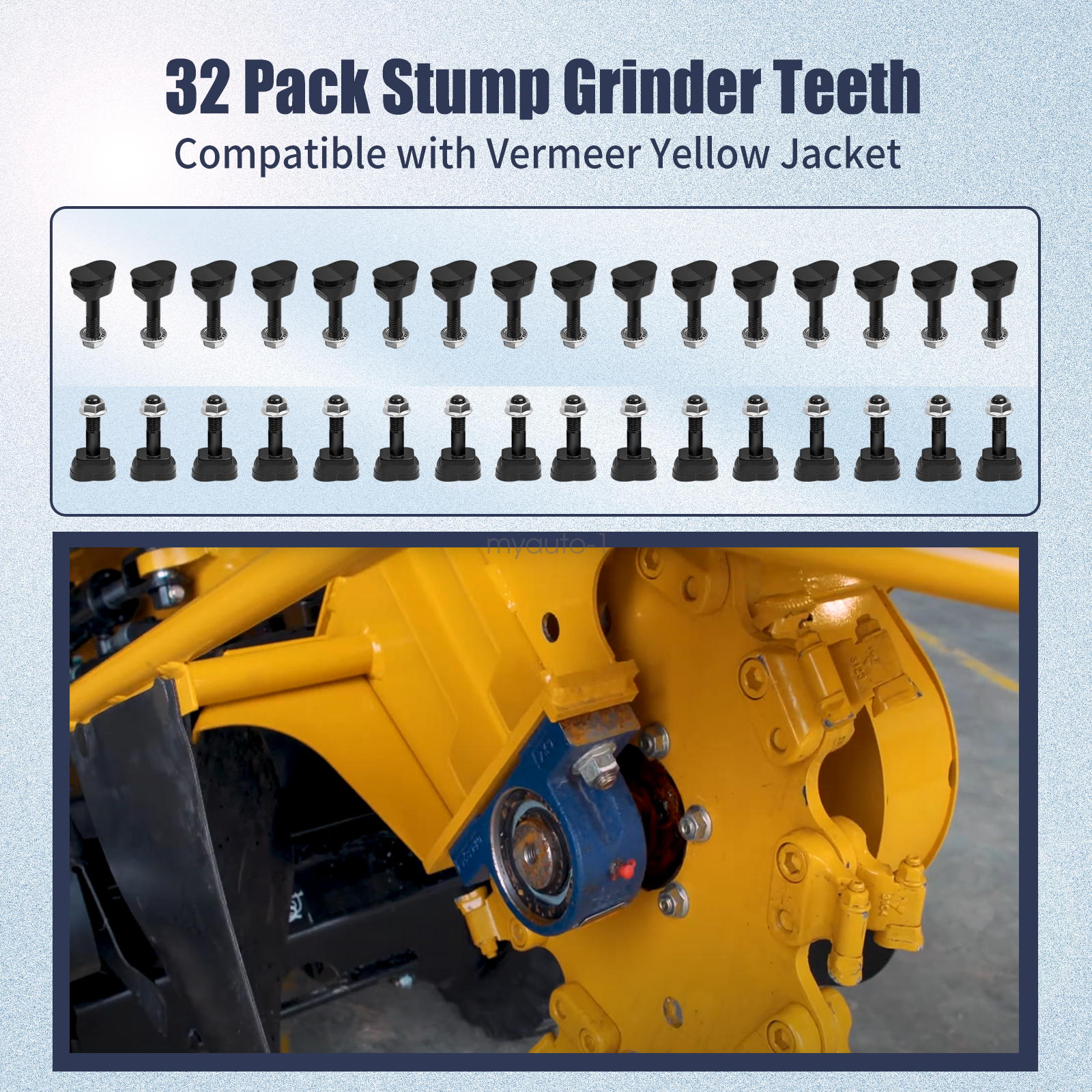 32 Pack of Alternative For Verm Stump Grinder Teeth Fits Vermeer Yellow Jacket