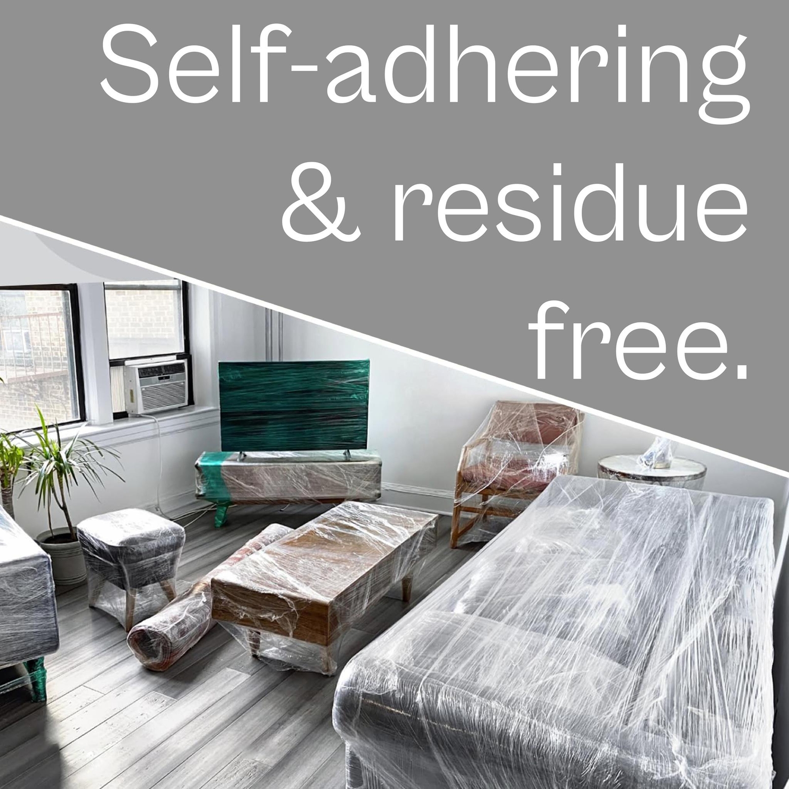 5" x 1000FT Pallet Wrap Stretch Film Shrink Hand Wrap 1000' 12 Rolls