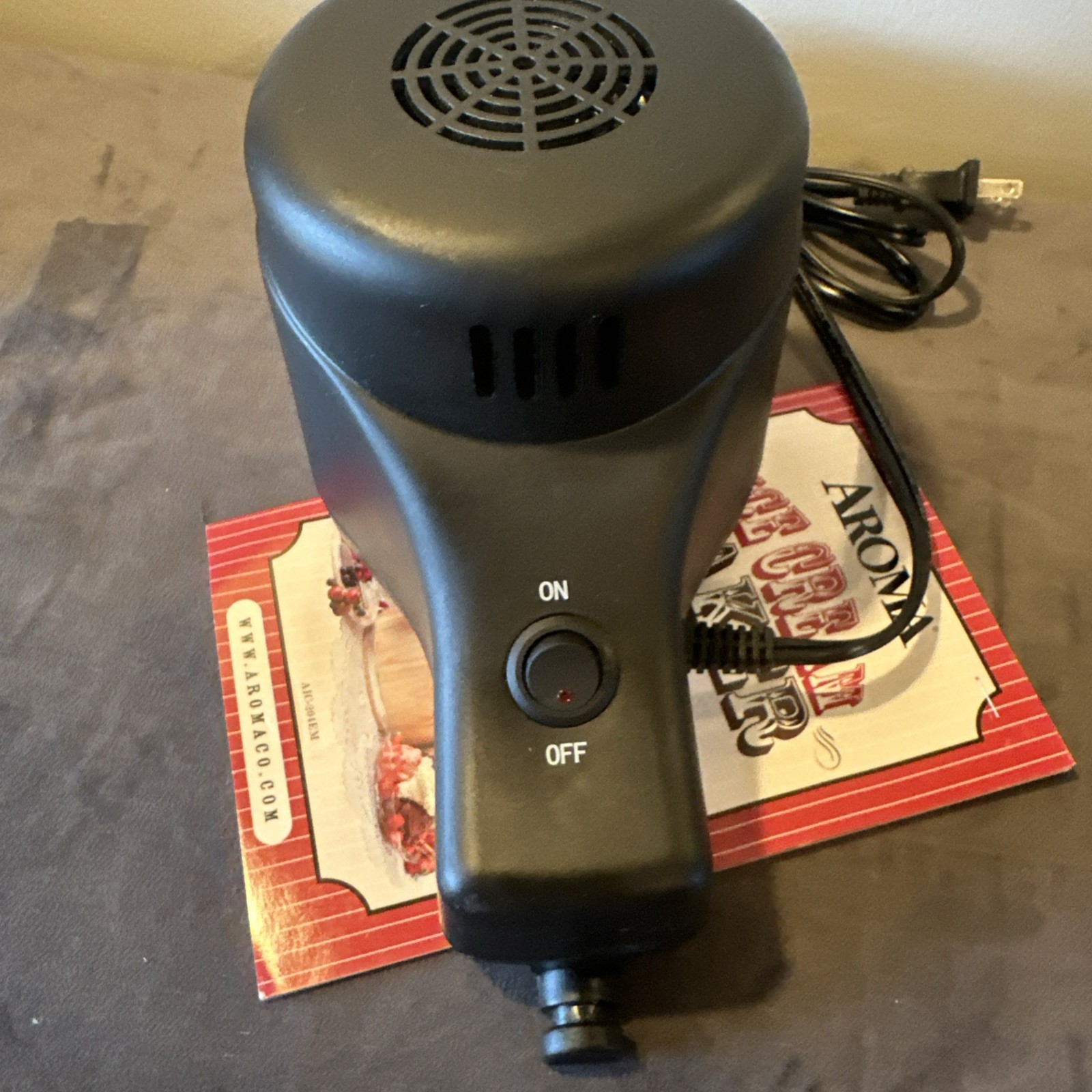 Aroma 4 Qt Ice Cream Maker AIC-204EM Replacement Electric Motor ONLY WORKS