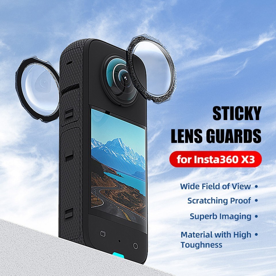 Lens Guards Cap Cover Lens Protector Sticky For Insta360 ONE X3 Sports Camera