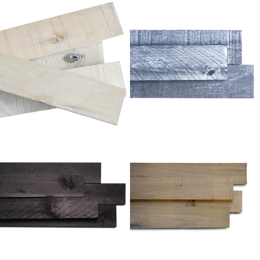 Weaber 1/2 In. X 4 In. X 4 Ft. White Wash Weathered Hardwood Board (8-Piece)