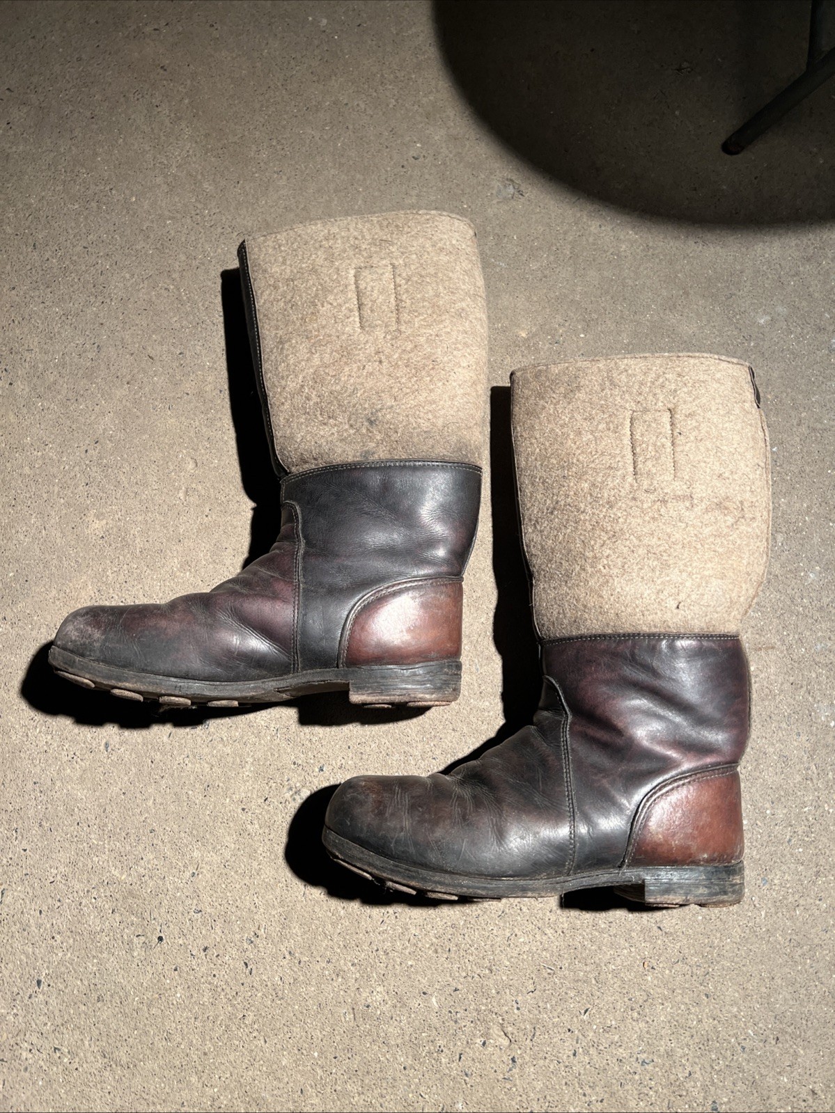 WW2 German Sentry Boots Wool / Leather Original (FF552