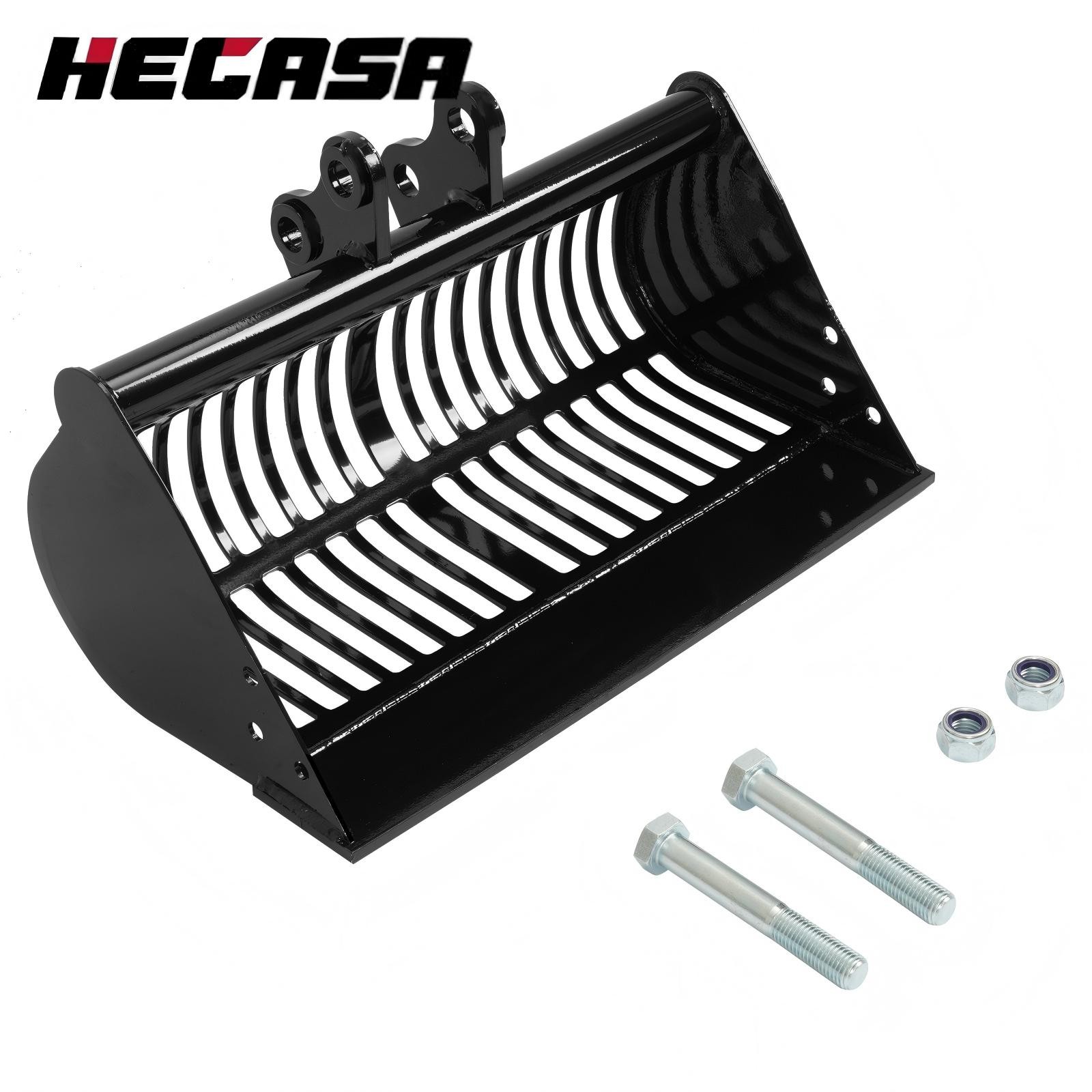 HECASA Mini Excavators Digger Mud Bucket 600mm Attachment Screening Skeleton