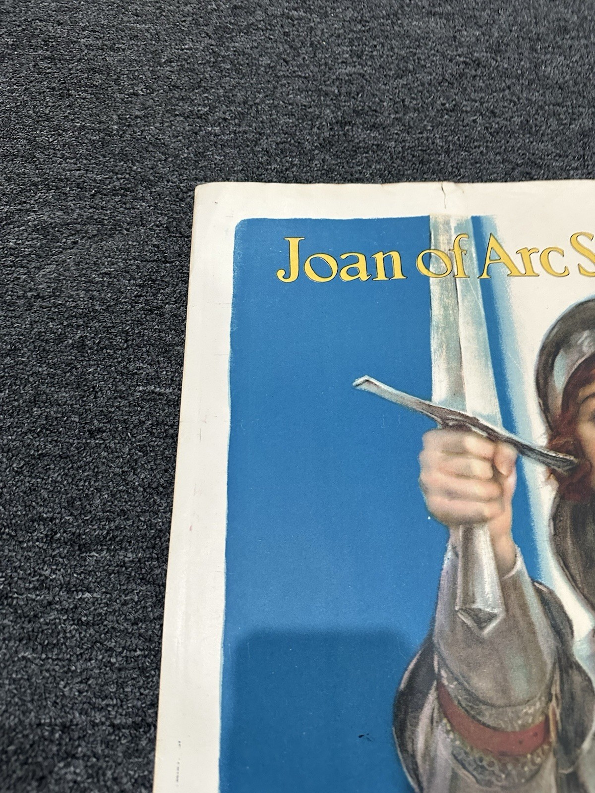 Original WW1 1918 JOAN OF ARC SAVED FRANCE Poster World War One 20”x30”