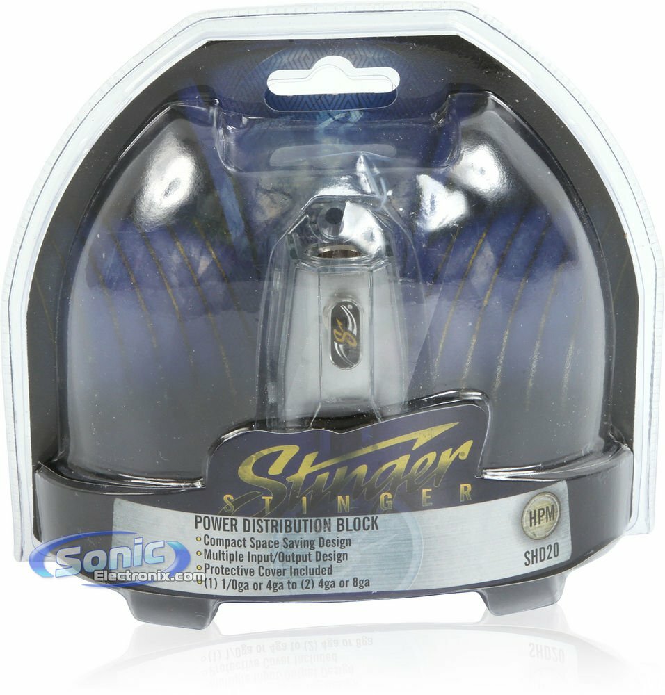 SHD20 Stinger SHD20 HPM Series Power or Ground Distribution Block Satin Chrome