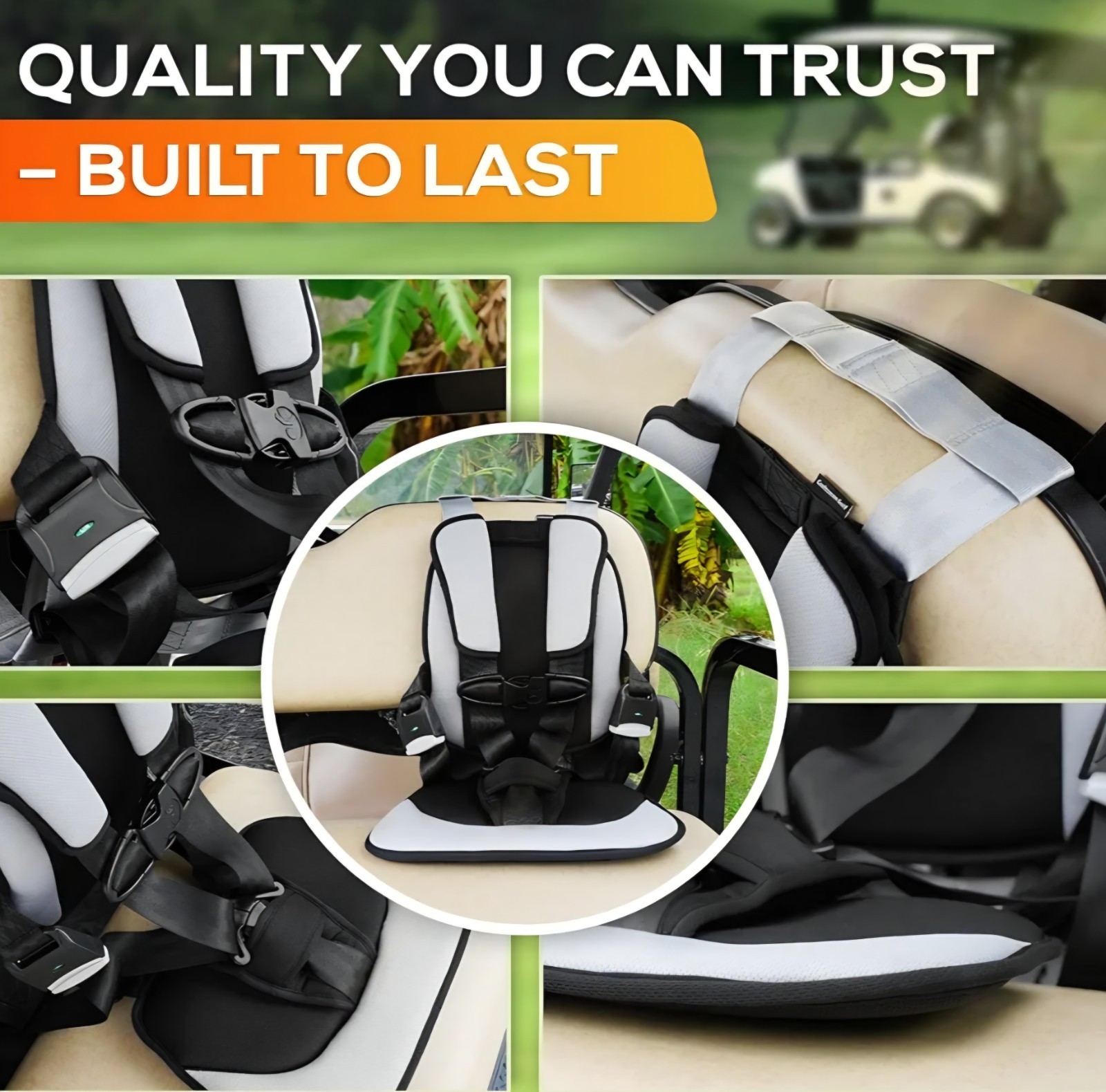 Golf Cart Child Positioner for Golf Carts, 5-Point Positioner