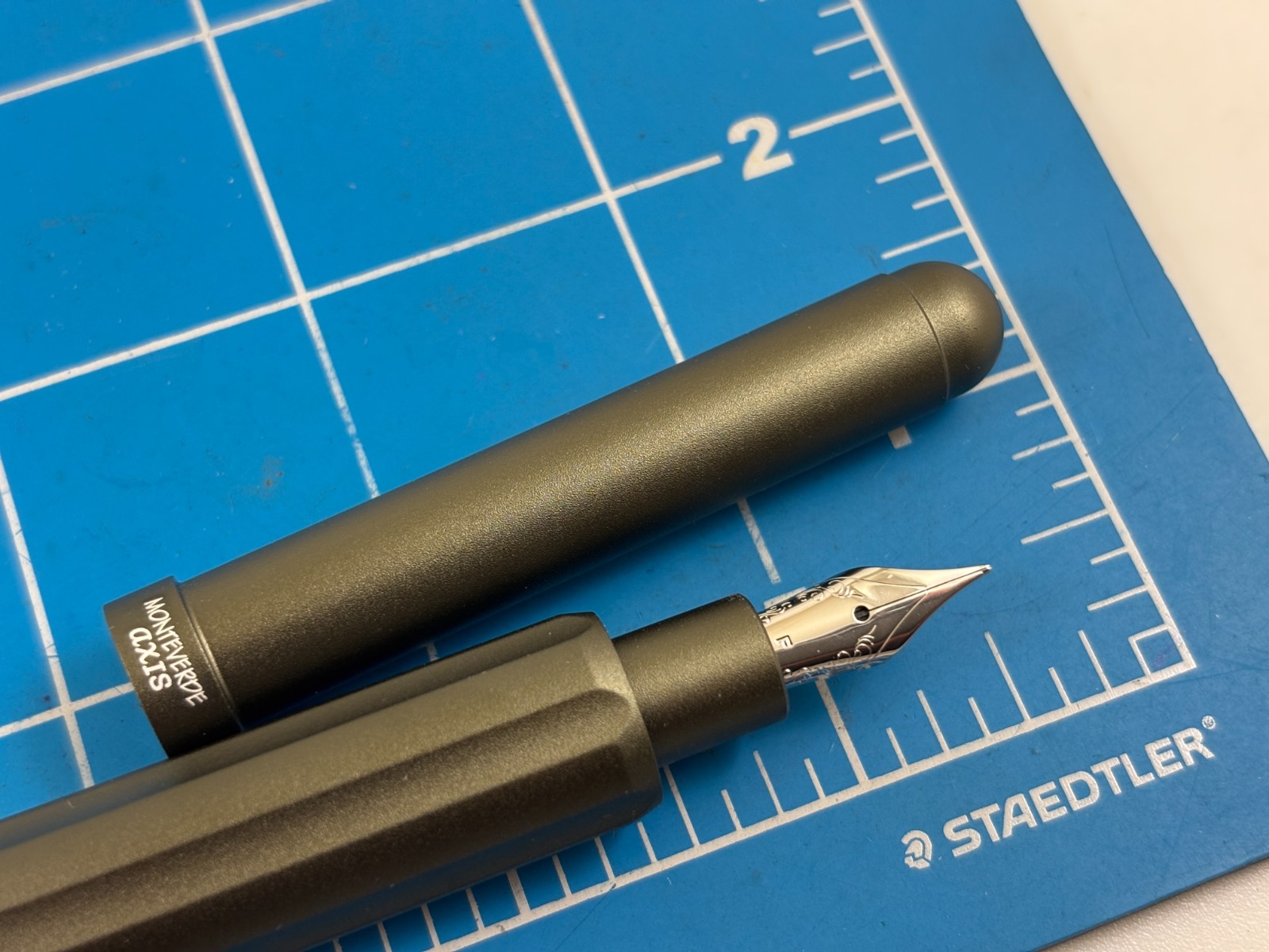 Judd's NEW Monteverde Axis Matte Olive Magnetic Fountain Pen w/Fine Nib