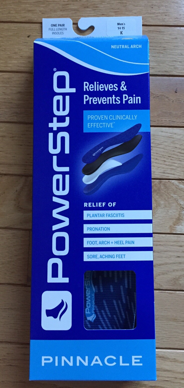 Powerstep Orthotics Foot Insoles Full Length Arch Support Pinnacle-FREE SHIPPING