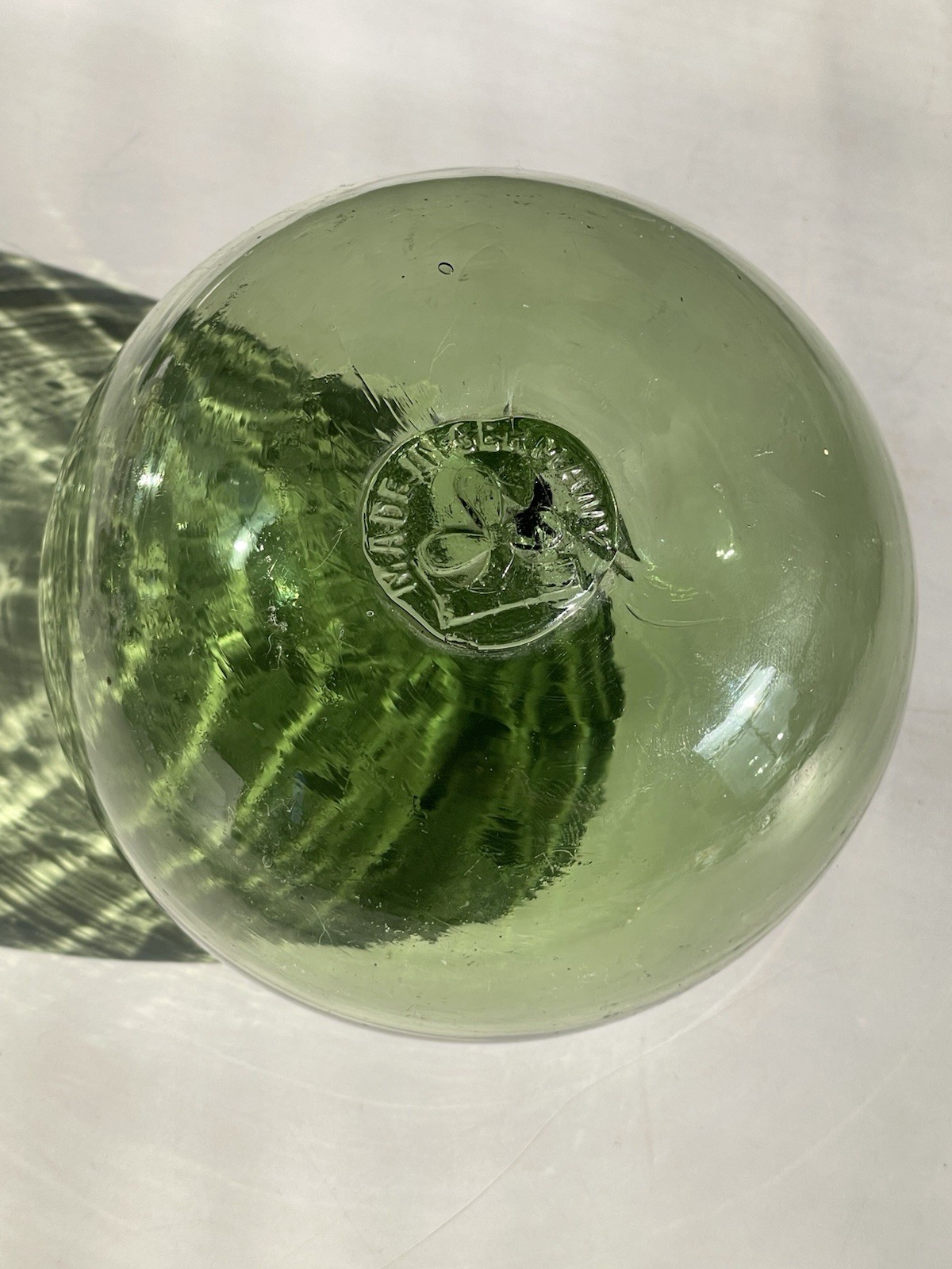 Vintage Green Glass Fishing Float German Heye Glas Atlantic Ocean Decor Find