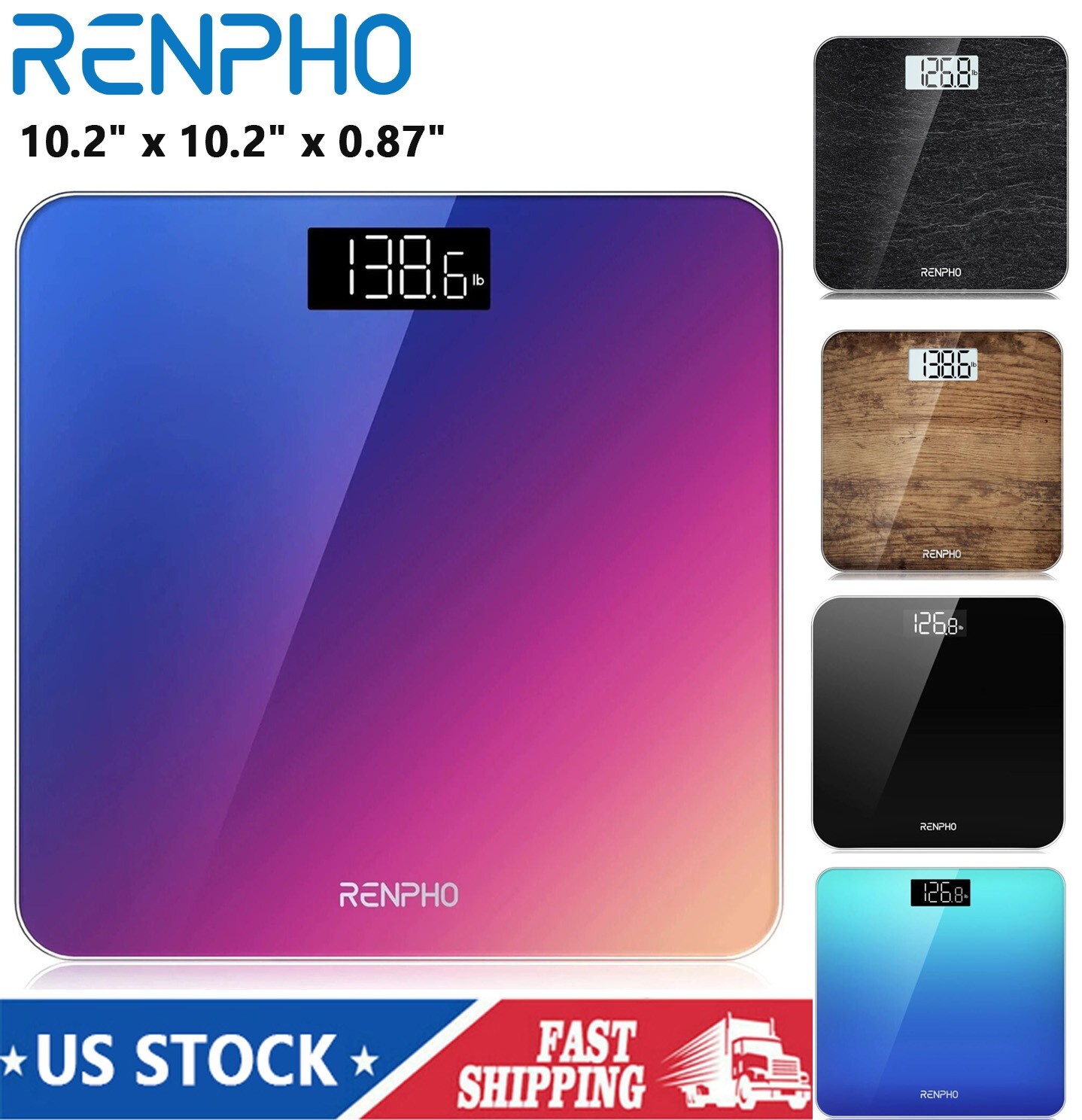 RENPHO Digital Bathroom Scale Step-On Technology Body Weight Scale Gift for Mom
