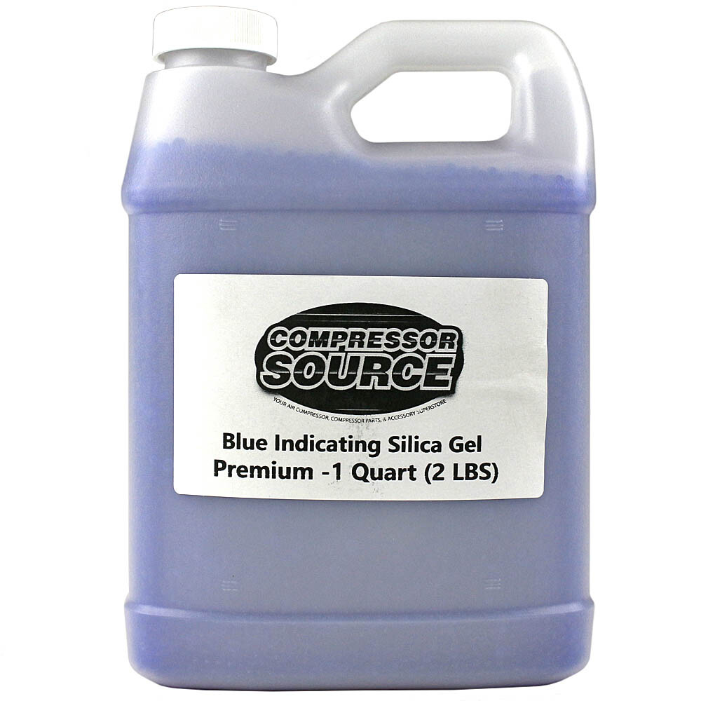 2 LBS 1 Quart of Dessicant Beads For Desiccant Air Dryers Silica Gel Blue