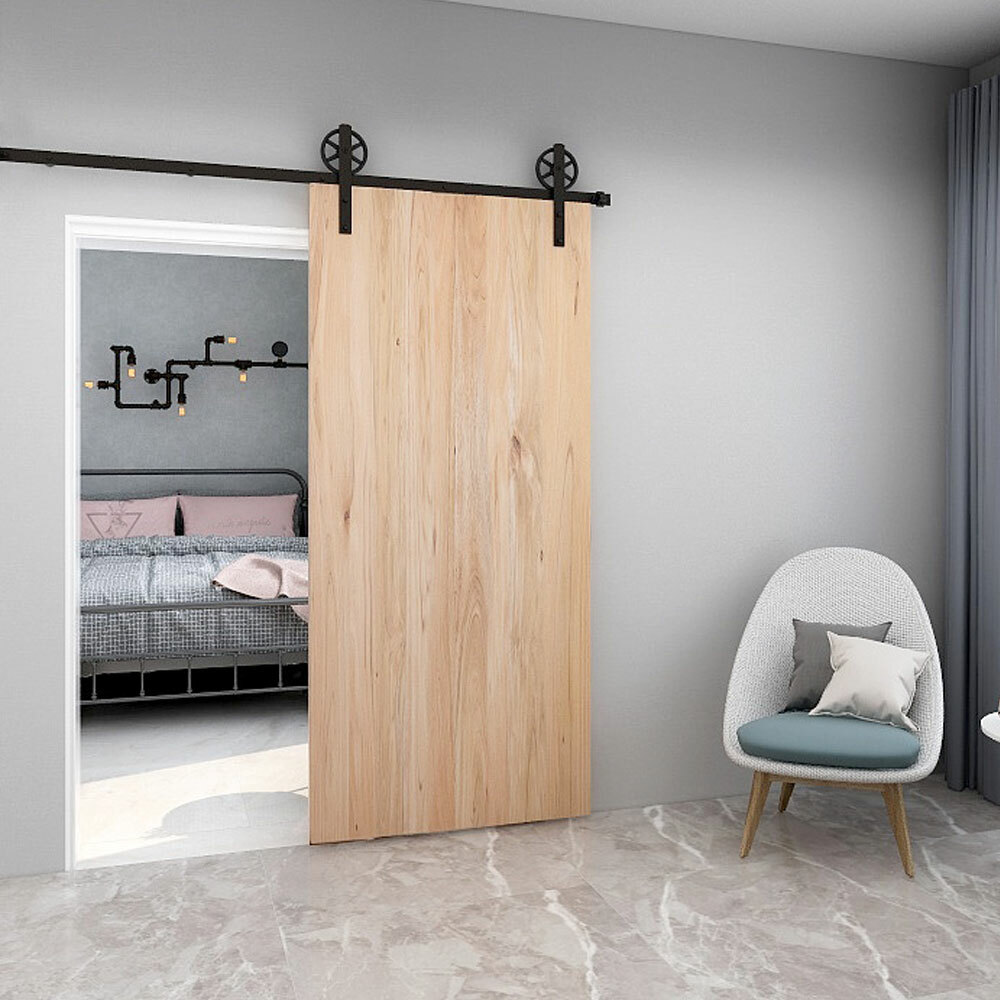 CCJH4-20FT Big Spoke Wheel Sliding Barn Door Hardware Kit For Single/Double Door