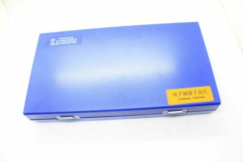 0-8" Digital Electronic Depth Micrometer Set 0-200mm Gauge Carbide LCD Display