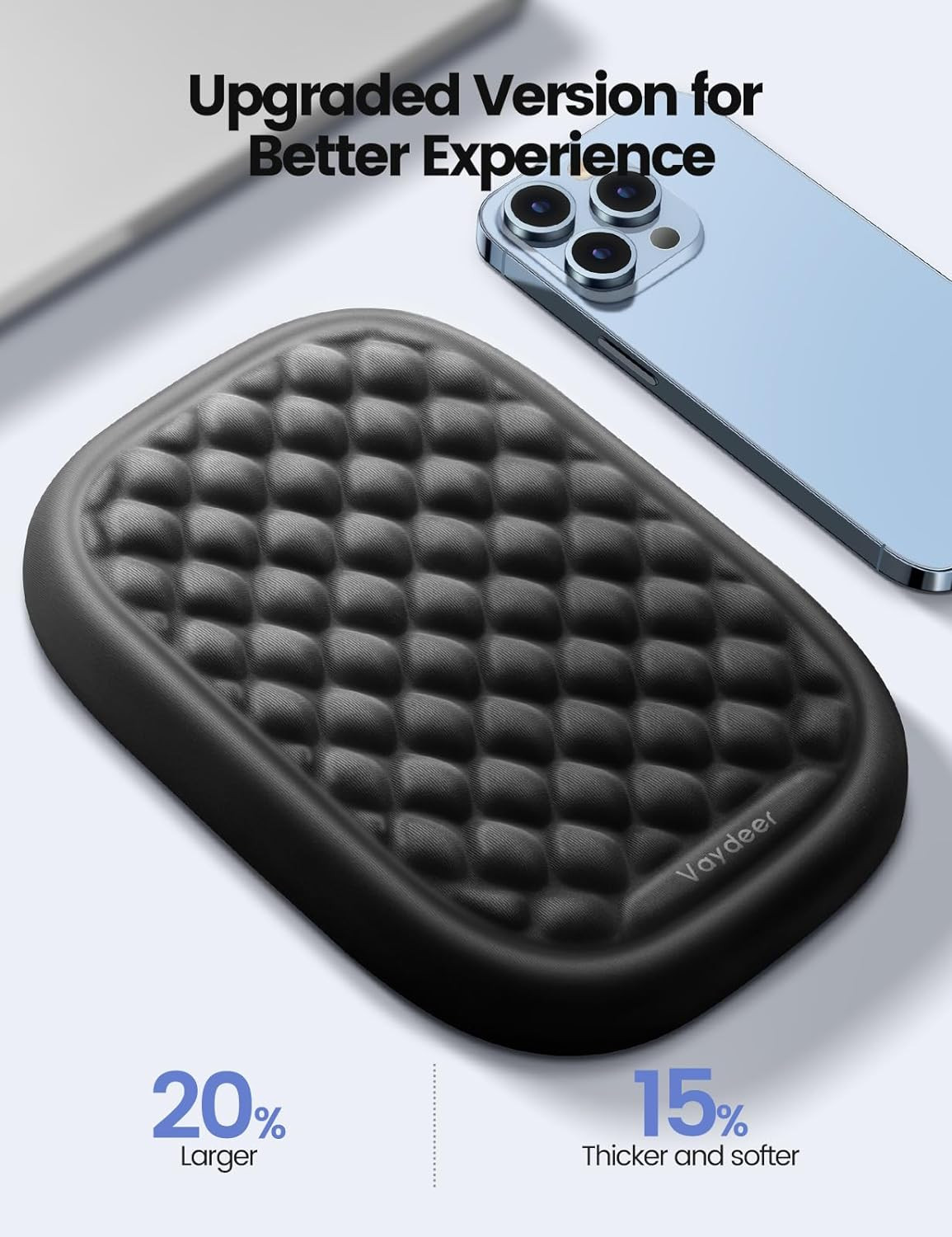 【Upgraded Larger and Thicker】 Elbow Rest Pad 1pc, Desk Wrist Rest Memory Foam Ar