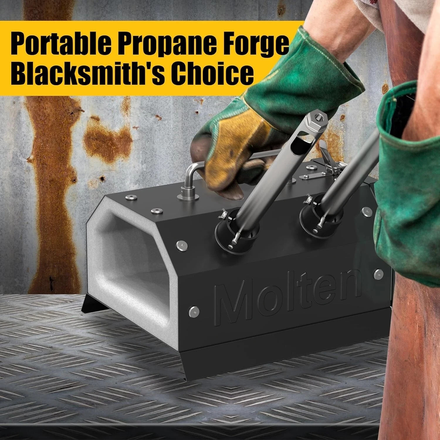 Double Burner Propane Gas Forge for Blacksmithing Knife Making Efficient Heating