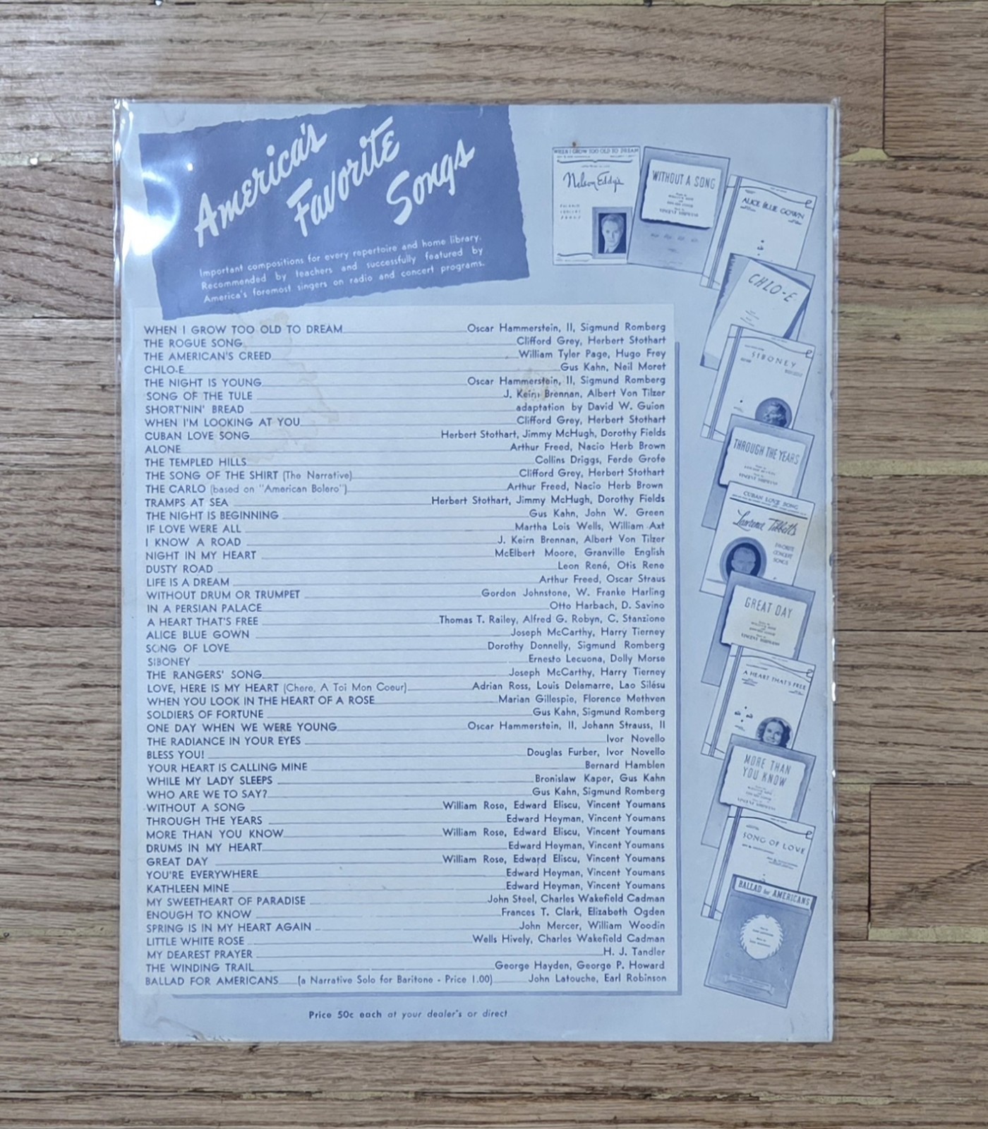 (8) Vintage Music Sheets Lot