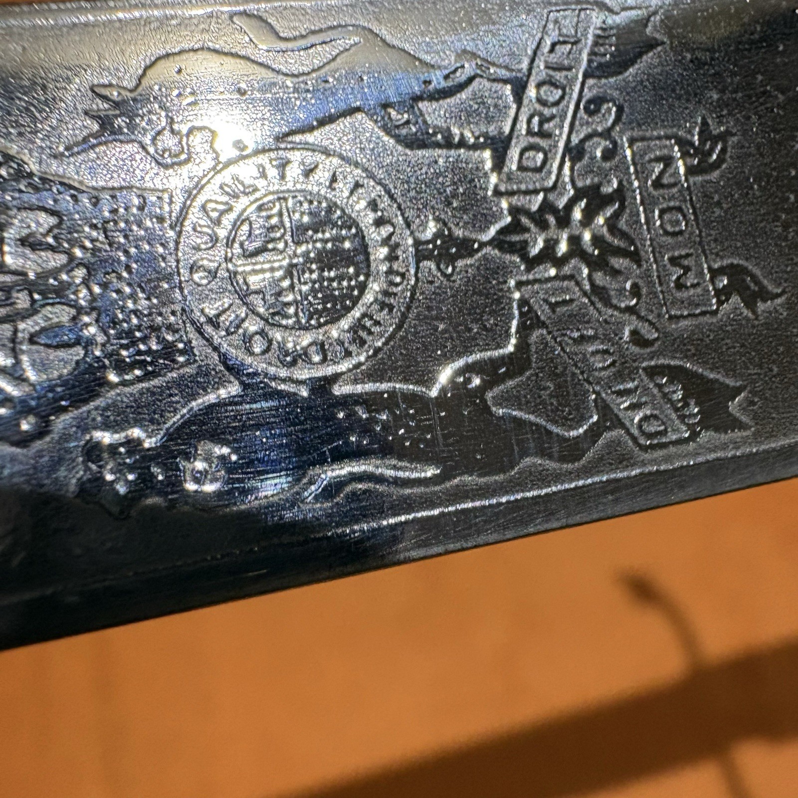 WW1 British Naval Lion Head Engraving Sword