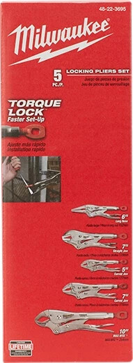 Milwaukee 48-22-3695 5pc Torq Locking Pliers Set(Authorized USA Dealer!)