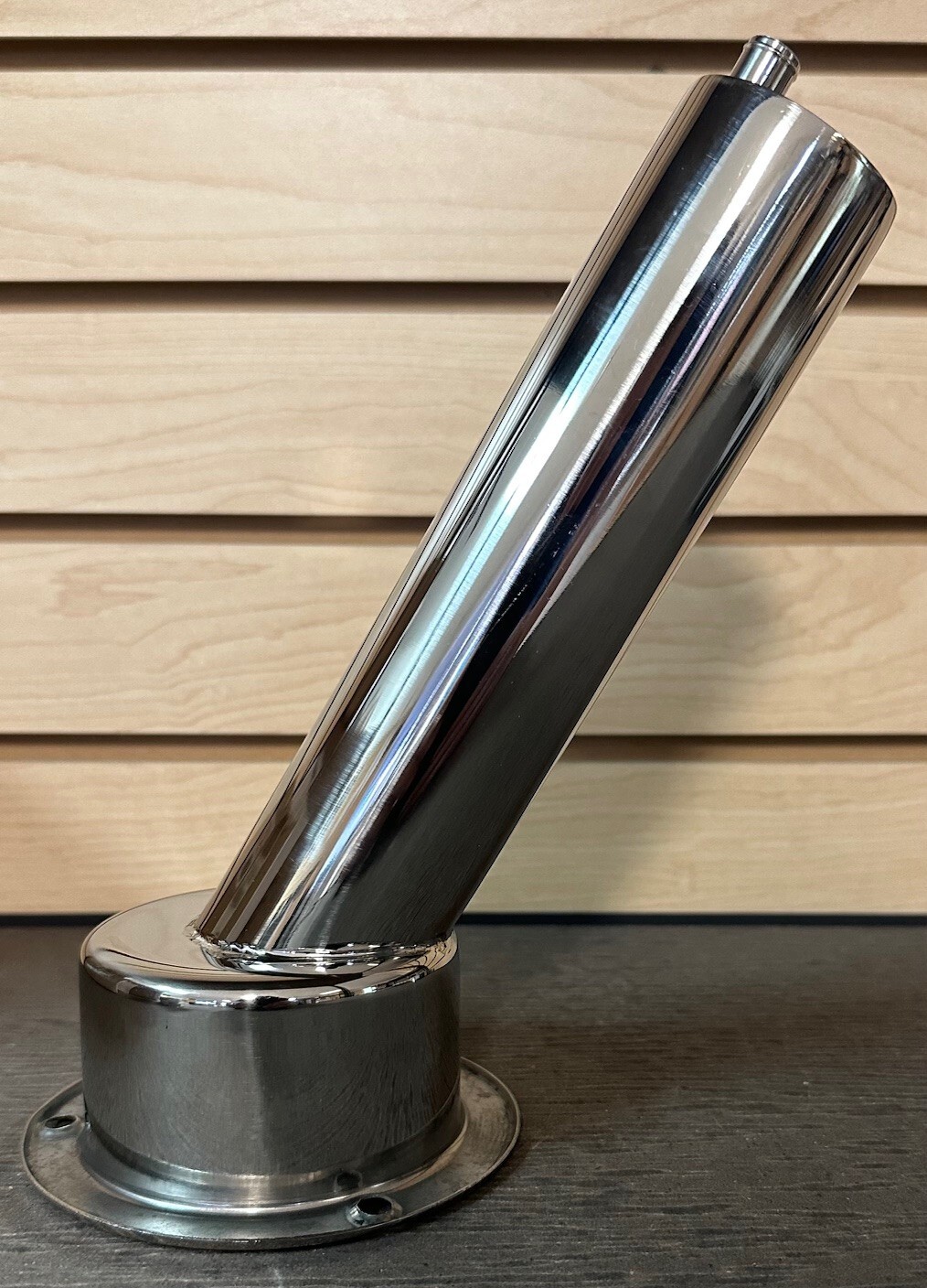 Stainless Steel 30 Degree Rod & Cup Holder Drain Round Top FREE SHIPPING