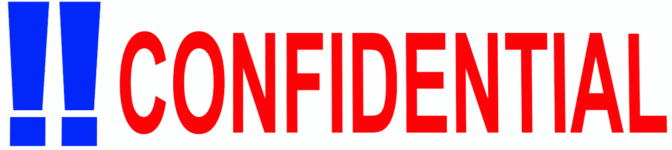Trodat "CONFIDENTIAL" Self Inking Rubber Stamp