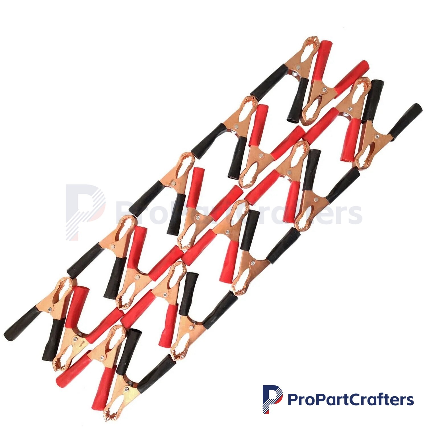 80mm 50A Red & Black Car Battery Test Lead Clip Crocodile Alligator Clamps 20pcs