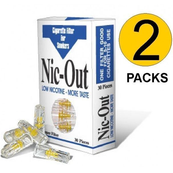 2 Pack Nic Out Cigarette Filters - Quit Smoking Alternative (60 filters) Nic-Out