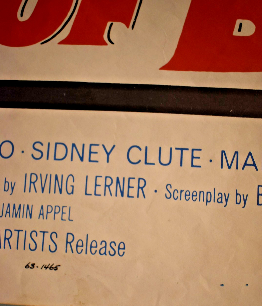 ORIGINAL CRY OF BATTLE 24" X 41" Movie Theater Poster 1963 Rita Moreno