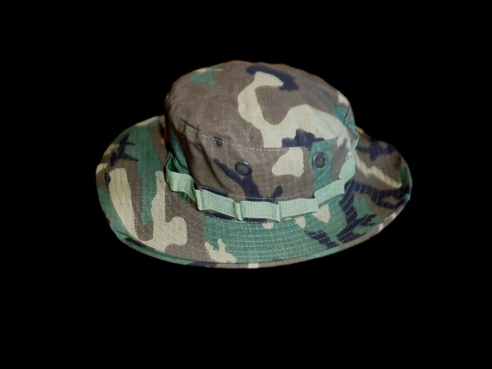 US MILITARY ARMY VIETNAM JUNGLE BOONIE HAT TYPE II ERDL CAMOUFLAGE X-LARGE 7 3/4