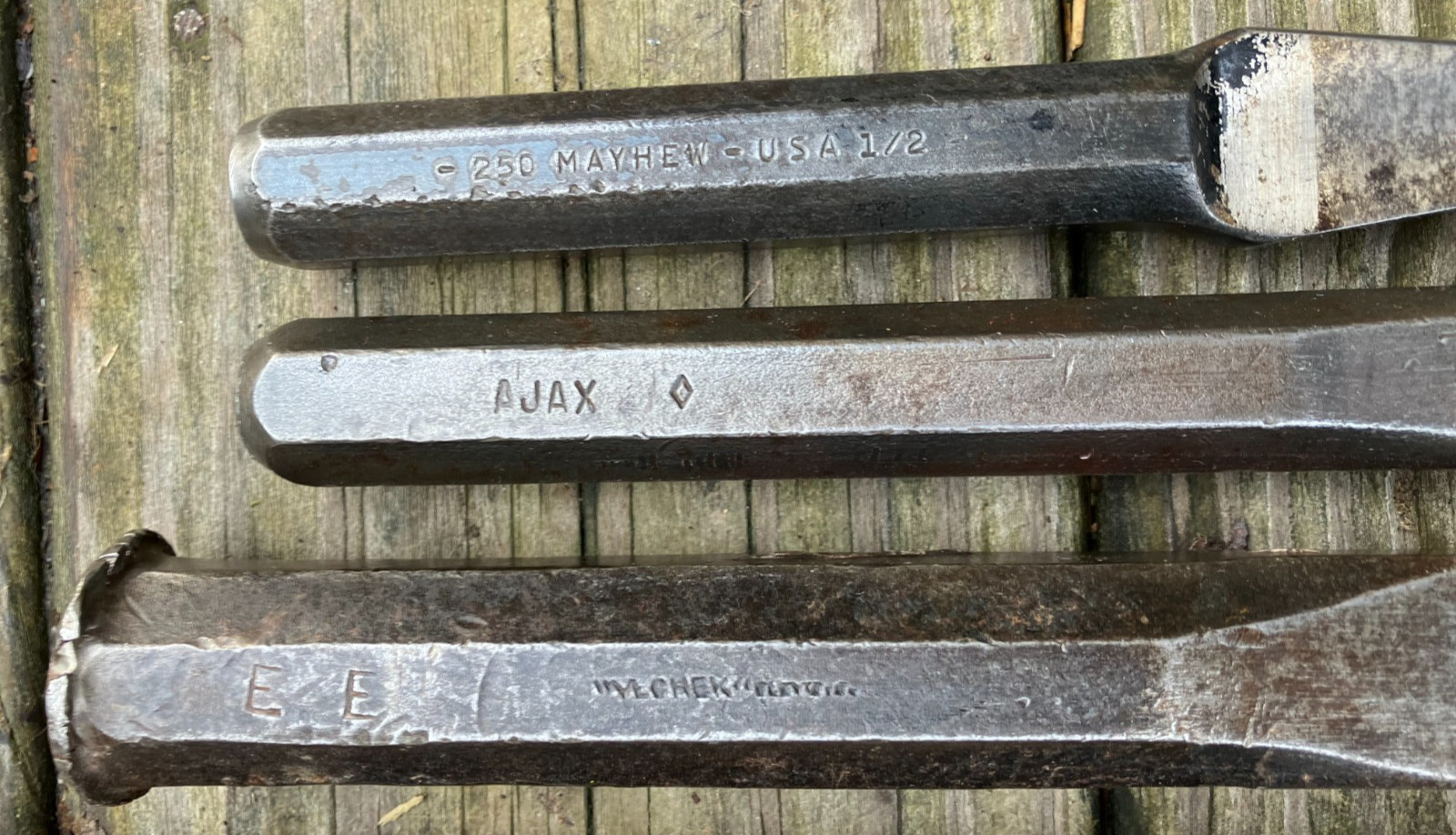 8 Good Vintage USA Stone Chisels