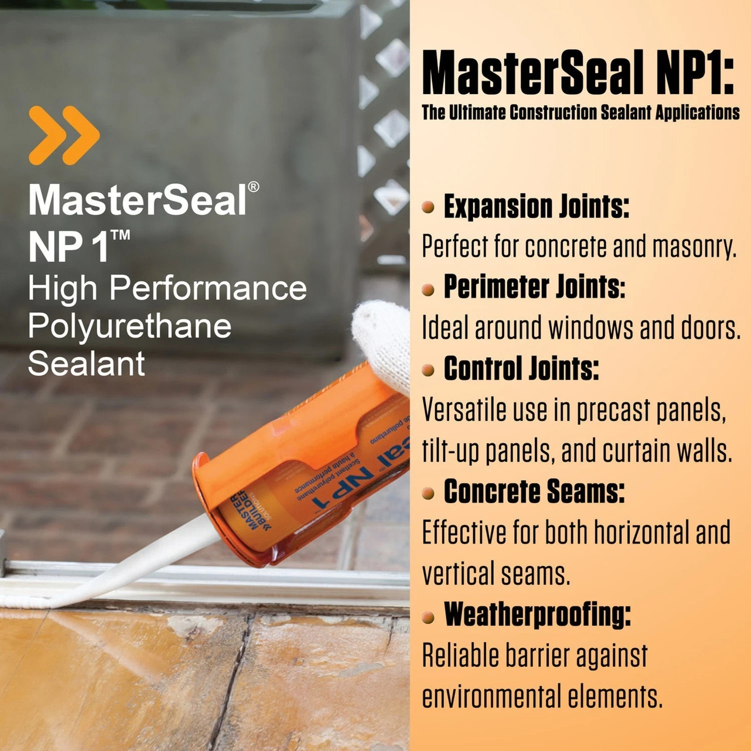 MasterSeal NP 1 10.1 oz Polyurethane Sealant, Case of 30, Select Color.